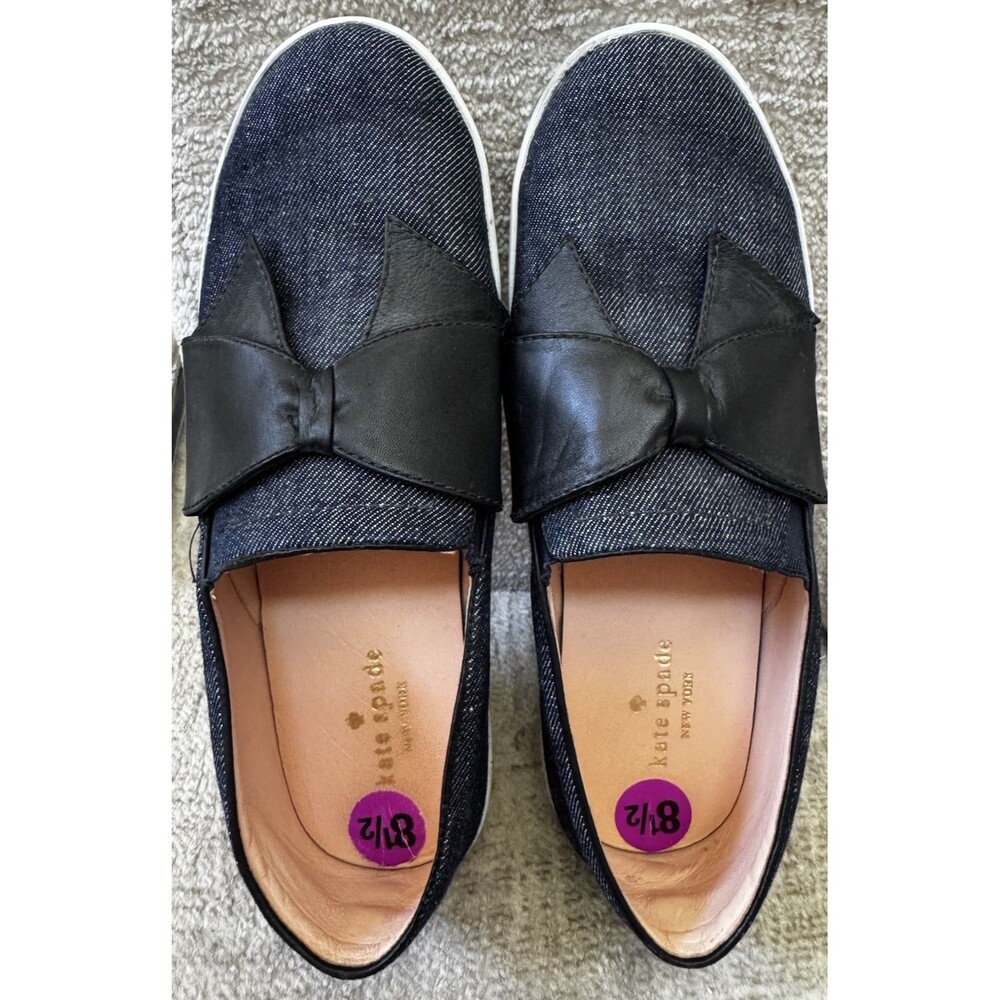 Kate Spade Sneaker 8.5B Blue Denim Slip On Delise Too